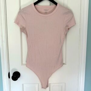 American Eagle Light Pink Ribbed Top